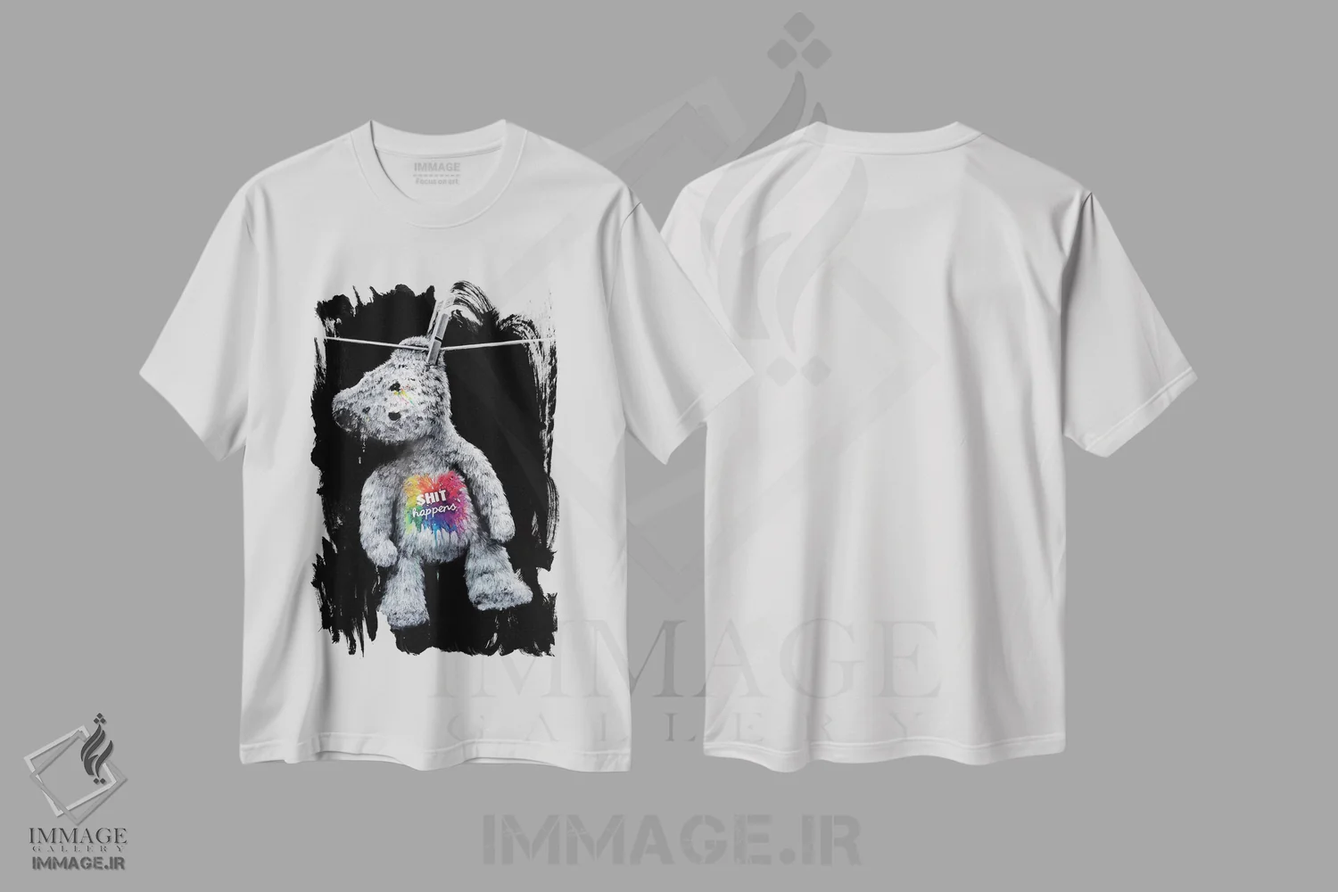 تیشرت سفید طرح دار پیش می آید، دکور معاصر اثر ناتمیر لورا | immage.ir