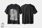 تیشرت مشکی طرح دار درختان خیال انگیز، دکور معاصر اثر نستاسی آرت | فروشگاه ایماژ