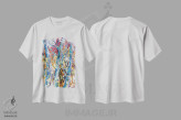 تیشرت سفید طرح دار درختان خیال انگیز، دکور معاصر اثر نستاسی آرت | immage.ir