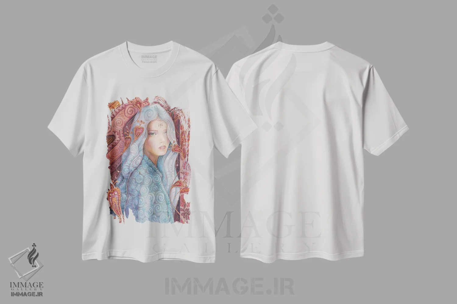 تیشرت سفید طرح دار ایثیریل، هنر فاخر معاصر اثر نیکولاس تاور | immage.ir