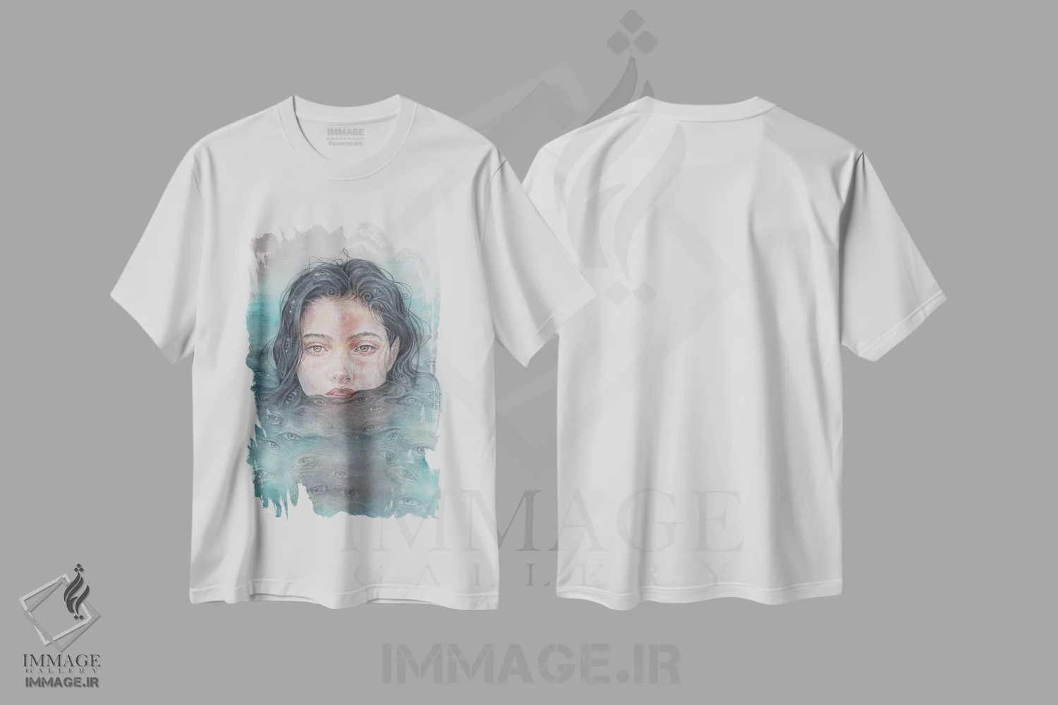 تیشرت سفید طرح دار اسکوپوفوبیا، هنر فاخر معاصر اثر نیکولاس تاور | immage.ir