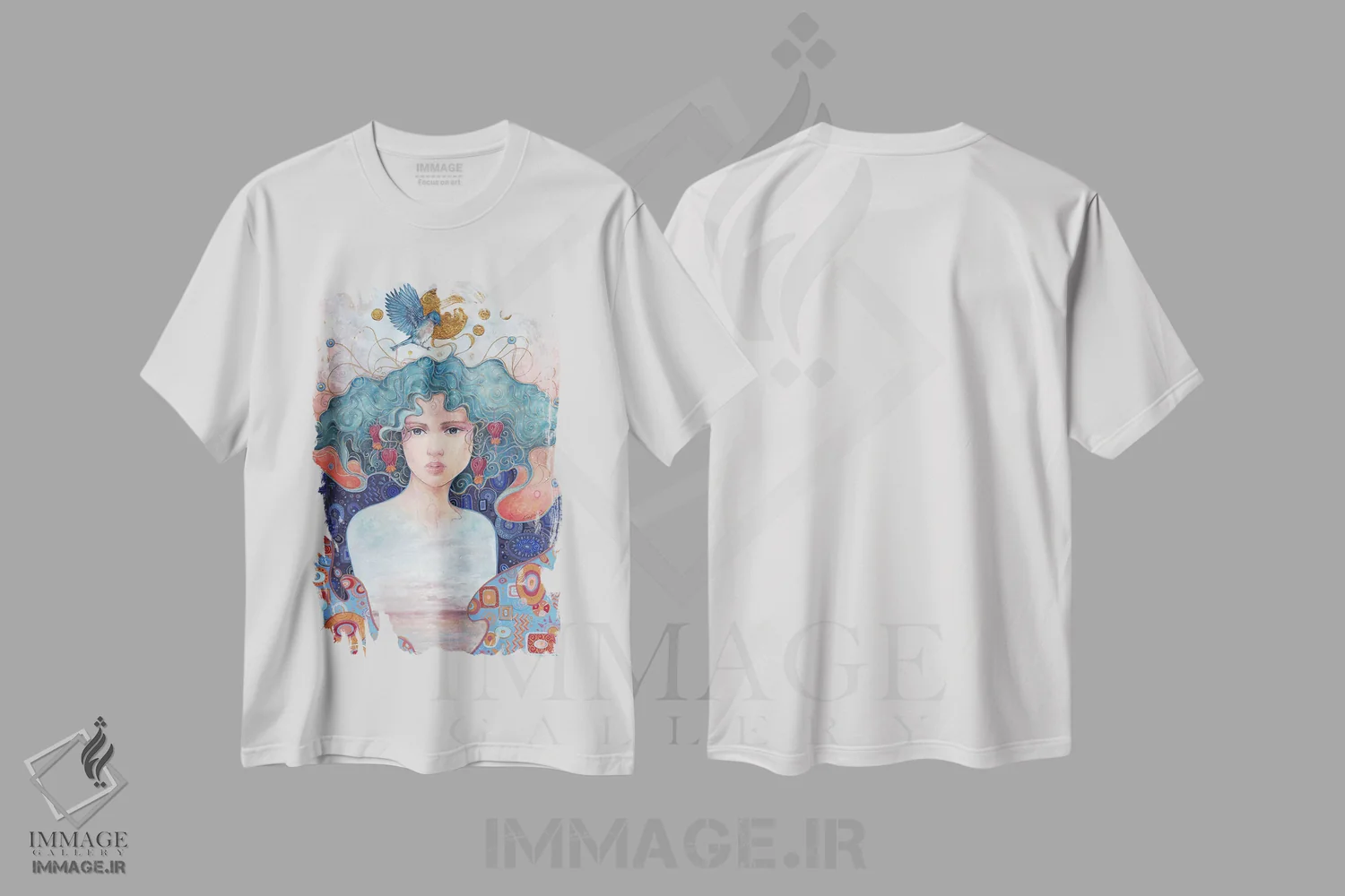 تیشرت سفید طرح دار گذرگاه، هنر فاخر معاصر اثر نیکولاس تاور | فروشگاه ایماژ