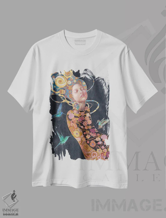 تیشرت سفید طرح دار آنتیس، هنر فاخر معاصر اثر نیکولاس تاور | فروشگاه ایماژ