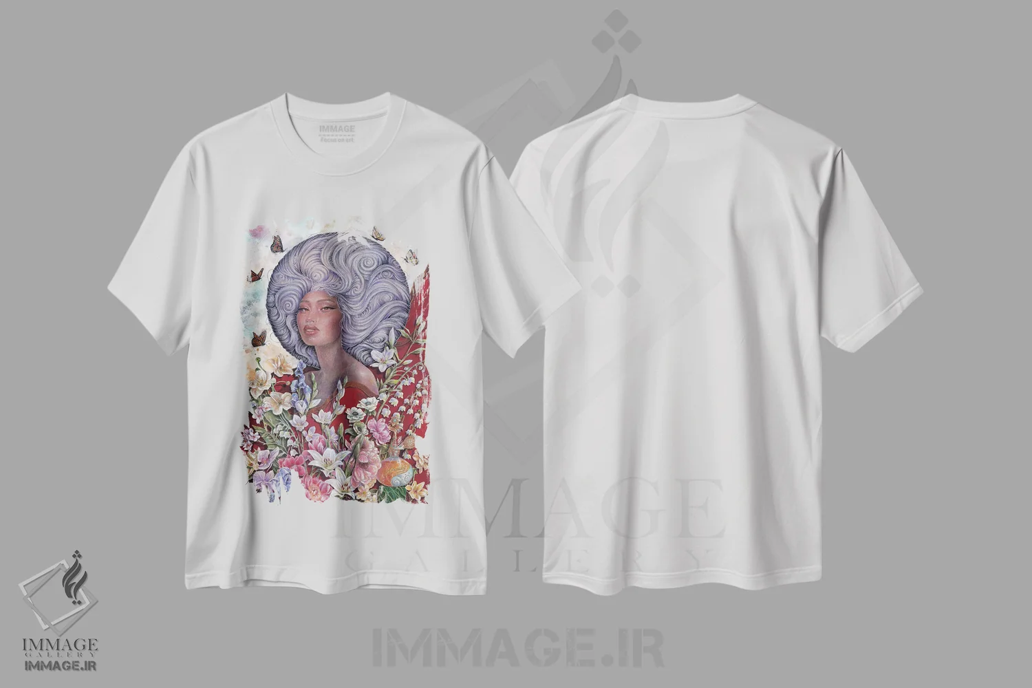 تیشرت سفید طرح دار آپونیا، هنر فاخر معاصر اثر نیکولاس تاور | immage.ir