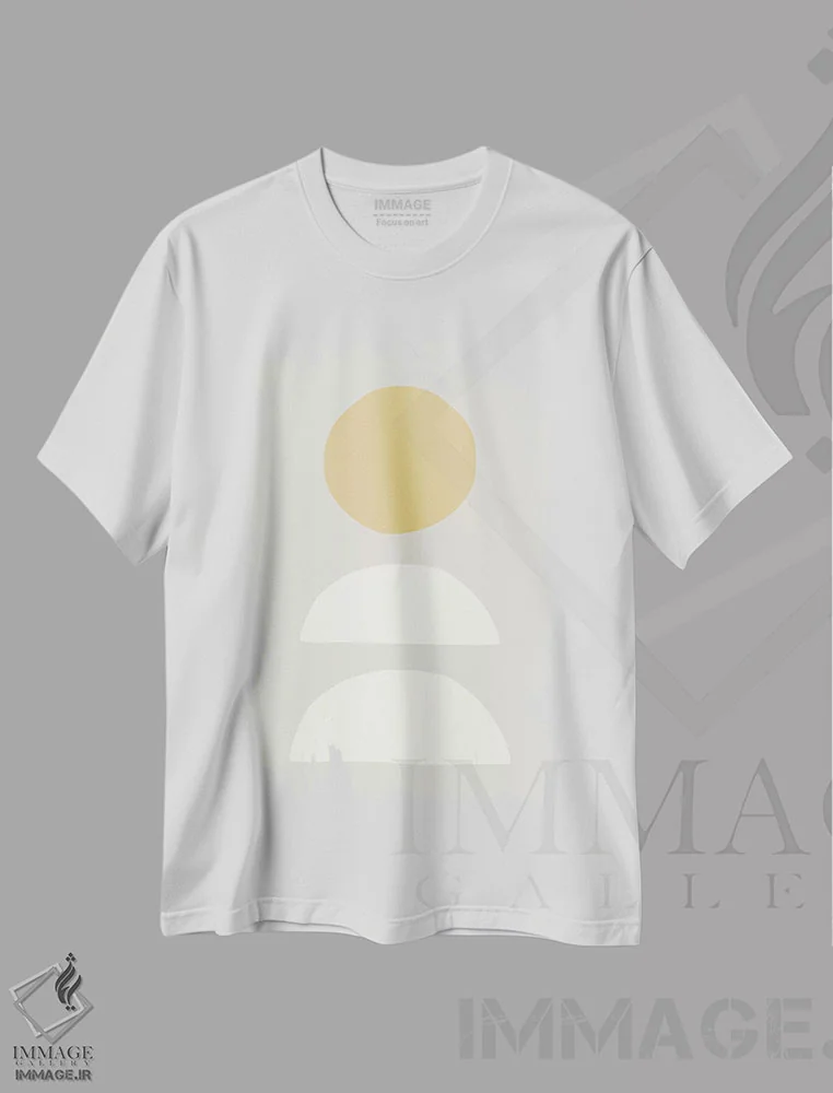 تیشرت سفید طرح دار انتزاع II، آبستره اثر نووو پرینتس | فروشگاه ایماژ