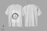 تیشرت سفید طرح دار دایره جوهری اثر نووو پرینتس | immage.ir