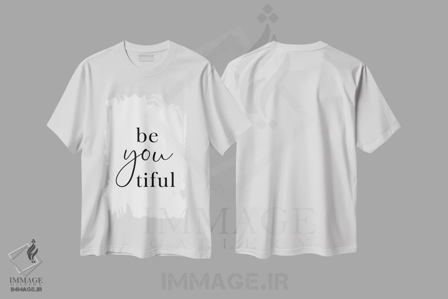 تیشرت سفید طرح دار زیبا باش، تایپوگرافی اثر نووو پرینتس | immage.ir