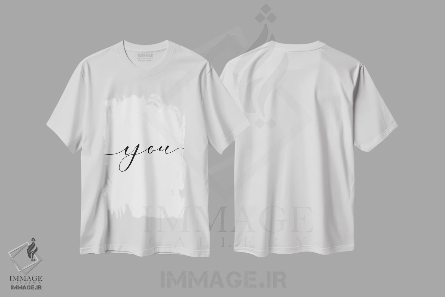 تیشرت سفید طرح دار من و تو اول، تزئینی اثر نووو پرینتس | immage.ir