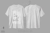 تیشرت سفید طرح دار زندگی زیباست، تزئینی اثر نووو پرینتس | immage.ir