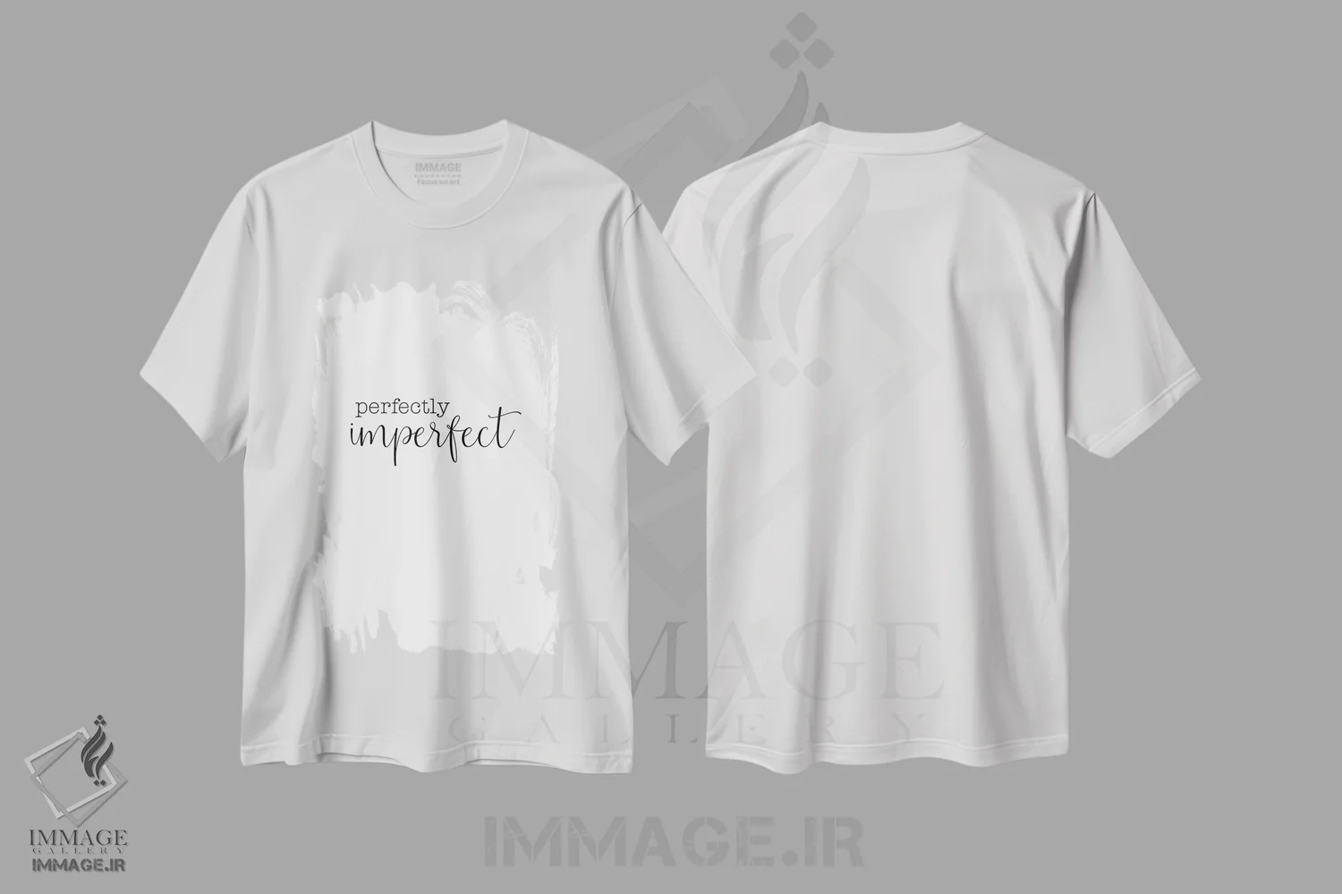 تیشرت سفید طرح دار کاملاً ناقص، هنر تزئینی سیاه و سفید اثر نووو پرینتس | immage.ir