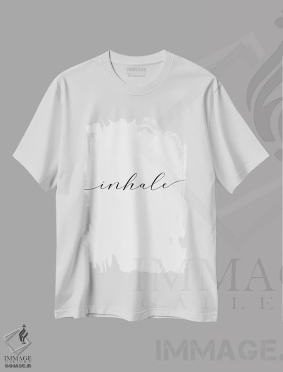 تیشرت سفید طرح دار دم بکش، هنر تزئینی سیاه و سفید اثر نووو پرینتس | immage.ir