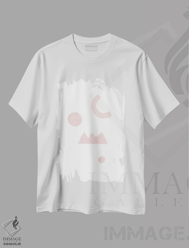 تیشرت سفید طرح دار ترکیب انتزاعی آبرنگ ۳، آبستره اثر نووو پرینتس | فروشگاه ایماژ
