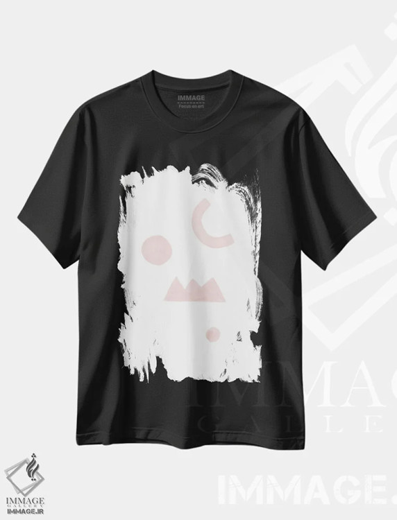 تیشرت مشکی طرح دار ترکیب انتزاعی آبرنگ ۳، آبستره اثر نووو پرینتس | immage.ir