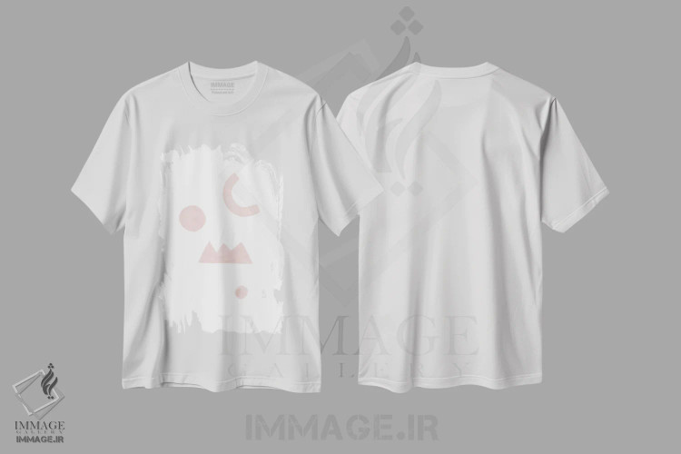 تیشرت سفید طرح دار ترکیب انتزاعی آبرنگ ۳، آبستره اثر نووو پرینتس | فروشگاه ایماژ