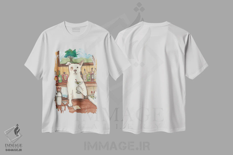تیشرت سفید طرح دار مو یا نوشداروی سگ، مدیوم اثر نکیشا واندرووِن | فروشگاه ایماژ