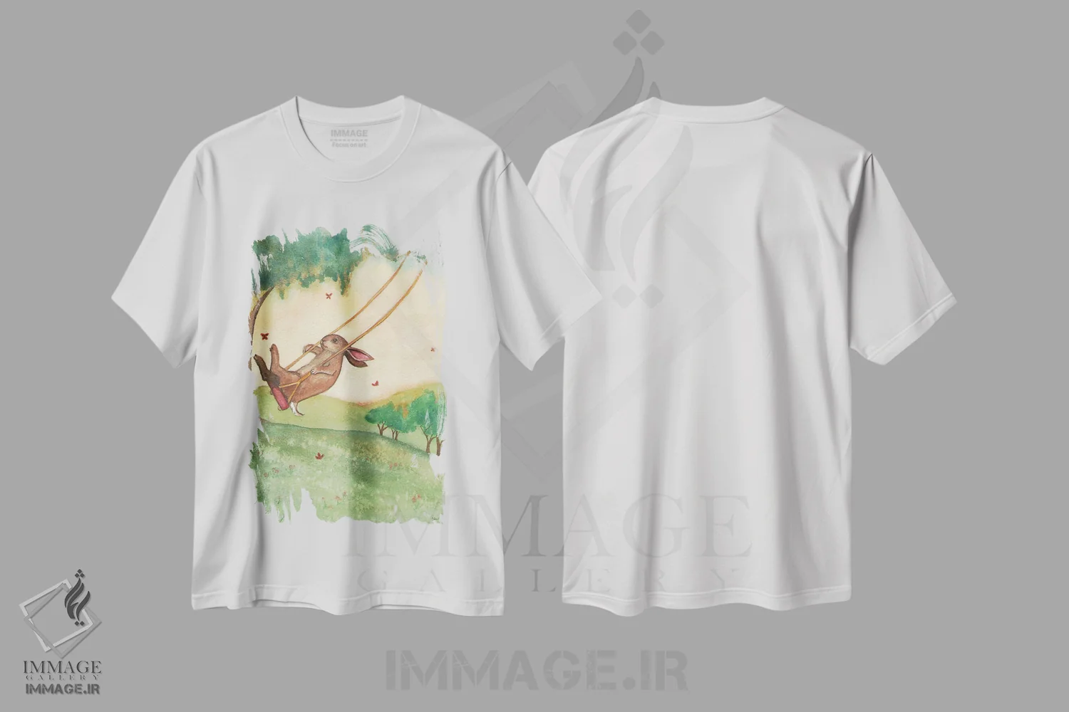 تیشرت سفید طرح دار تاب تابستانی، مدیوم اثر نکیشا واندرووِن | فروشگاه ایماژ