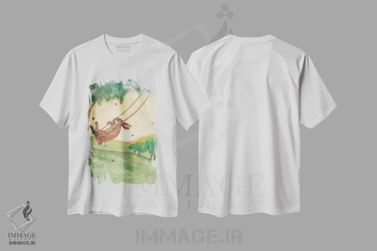 تیشرت سفید طرح دار تاب تابستانی، مدیوم اثر نکیشا واندرووِن | فروشگاه ایماژ