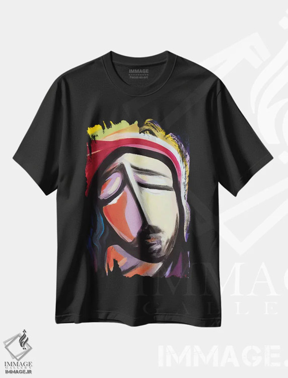 تیشرت مشکی طرح دار درد، هنر فاخر معاصر اثر نوویک | immage.ir