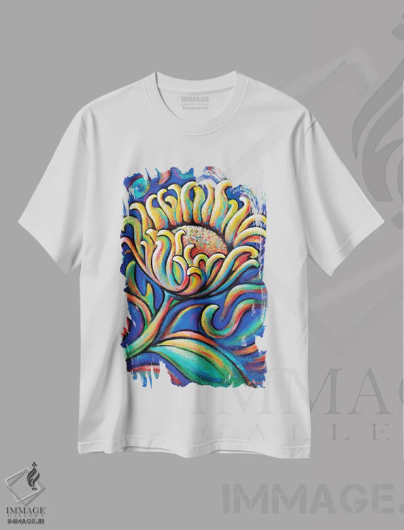 تیشرت سفید طرح دار ملکهٔ جنگل، دکور معاصر اثر نوویک | فروشگاه ایماژ