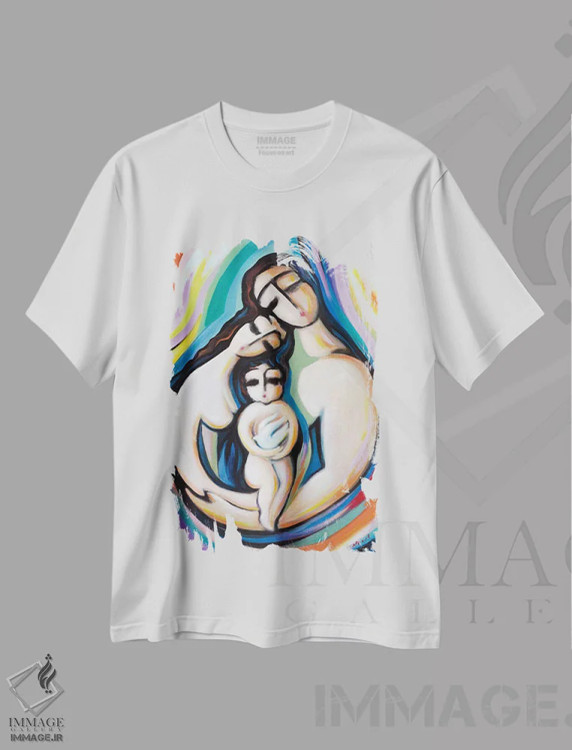 تیشرت سفید طرح دار نگهدارندهٔ صلح، هنر فاخر معاصر اثر نوویک | immage.ir