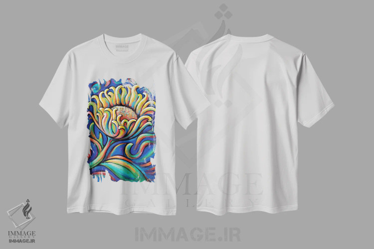 تیشرت سفید طرح دار ملکهٔ جنگل، دکور معاصر اثر نوویک | فروشگاه ایماژ