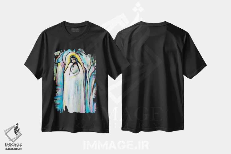 تیشرت مشکی طرح دار فرزند محبوب، هنر فاخر معاصر اثر نوویک | immage.ir