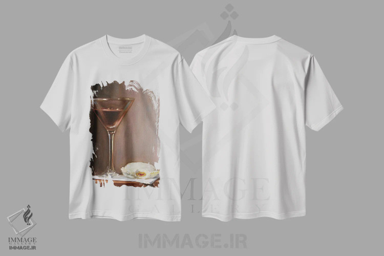 تیشرت سفید طرح دار اسپرسو مارتینی آنکراستبل، دکور معاصر اثر نوا وریر | فروشگاه ایماژ