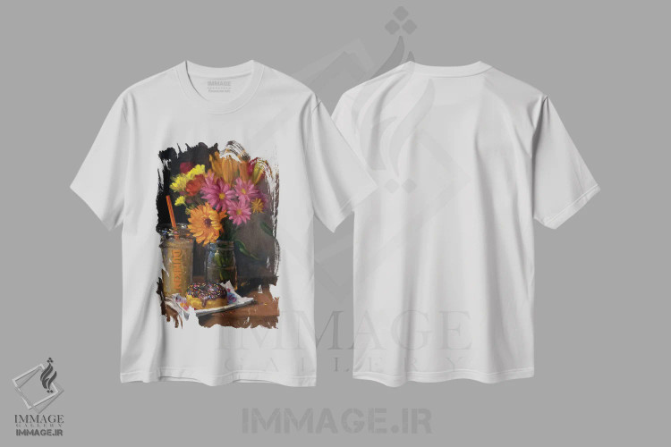 تیشرت سفید طرح دار دانکین ران، دکور معاصر اثر نوا وریر | immage.ir