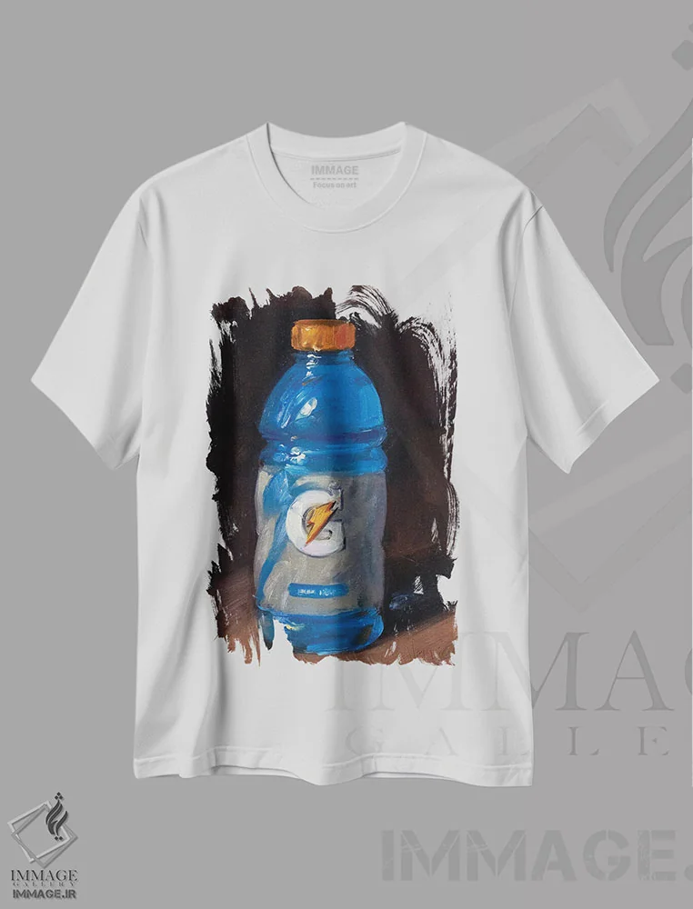 تیشرت سفید طرح دار گیتورید، دکور معاصر اثر نوا وریر | فروشگاه ایماژ
