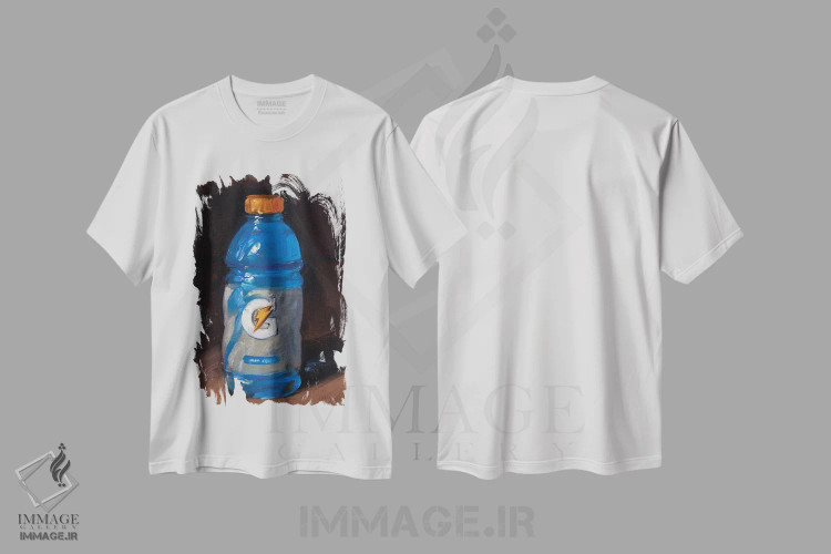 تیشرت سفید طرح دار گیتورید، دکور معاصر اثر نوا وریر | فروشگاه ایماژ