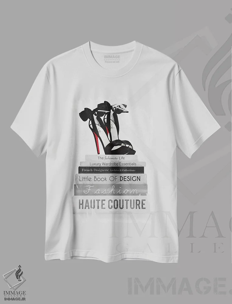 تیشرت سفید طرح دار فشن یستا می خواند III، هنر تزئینی سیاه و سفید اثر ناتاشا وسکوت | فروشگاه ایماژ