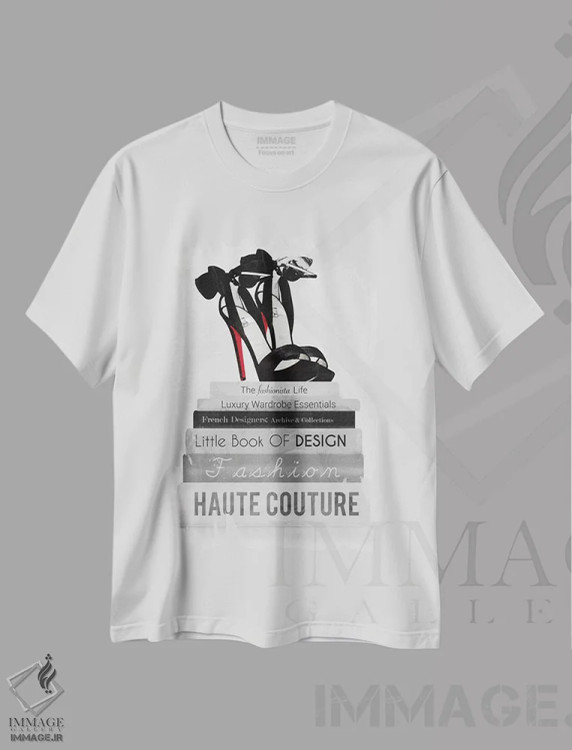 تیشرت سفید طرح دار فشن یستا می خواند III، هنر تزئینی سیاه و سفید اثر ناتاشا وسکوت | فروشگاه ایماژ