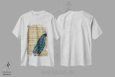 تیشرت سفید طرح دار پیس I، تزئینی اثر ناتاشا وسکوت | immage.ir