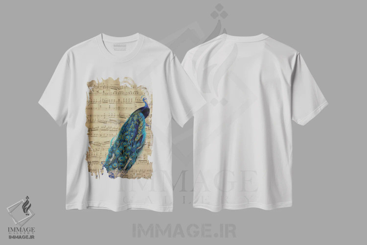 تیشرت سفید طرح دار پیس I، تزئینی اثر ناتاشا وسکوت | immage.ir