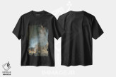 تیشرت مشکی طرح دار خرس شامگاهی، هنر فاخر معاصر اثر جان سیری-لستر | فروشگاه ایماژ