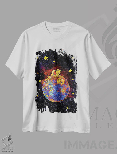 تیشرت سفید طرح دار رویای وینی، هنر دیجیتال اثر بنی آرت | فروشگاه ایماژ