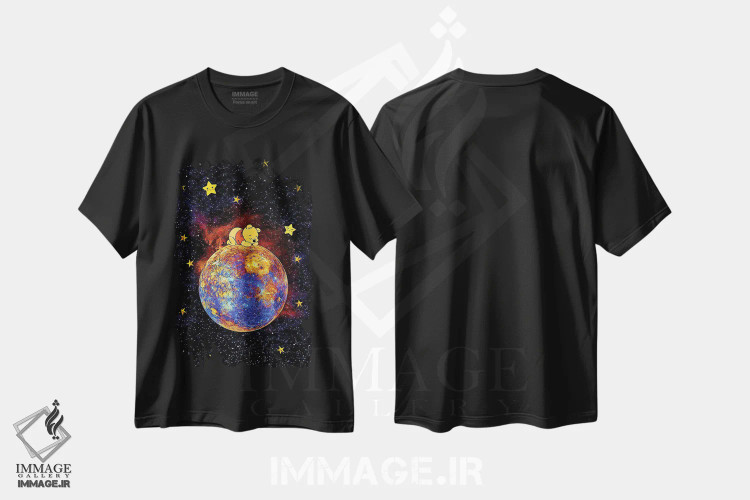 تیشرت مشکی طرح دار رویای وینی، هنر دیجیتال اثر بنی آرت | immage.ir