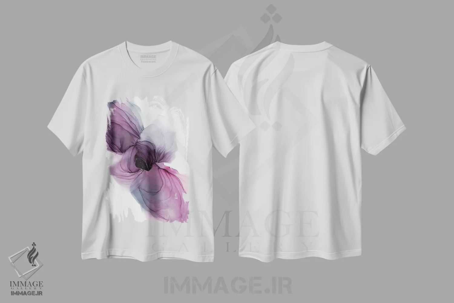 تیشرت سفید طرح دار اسطوخودوس - بخش اول اثر استودیو هنری مونه و مانه | فروشگاه ایماژ