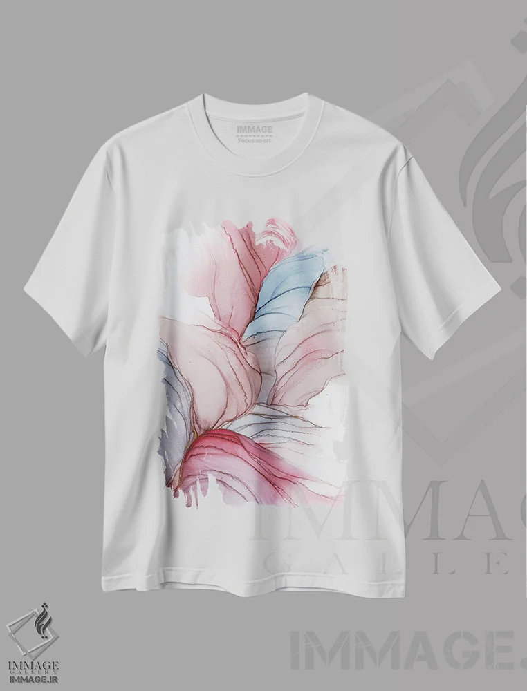تیشرت سفید طرح دار الهام بخش IV اثر استودیو هنری مونه و مانه | immage.ir