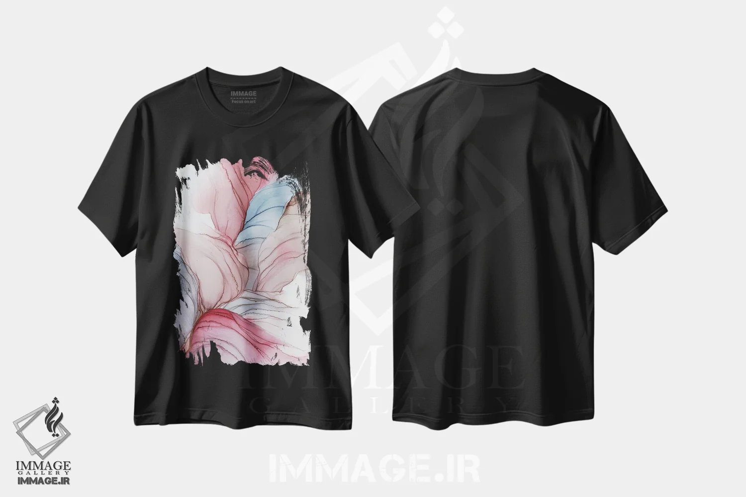 تیشرت مشکی طرح دار الهام بخش IV اثر استودیو هنری مونه و مانه | فروشگاه ایماژ
