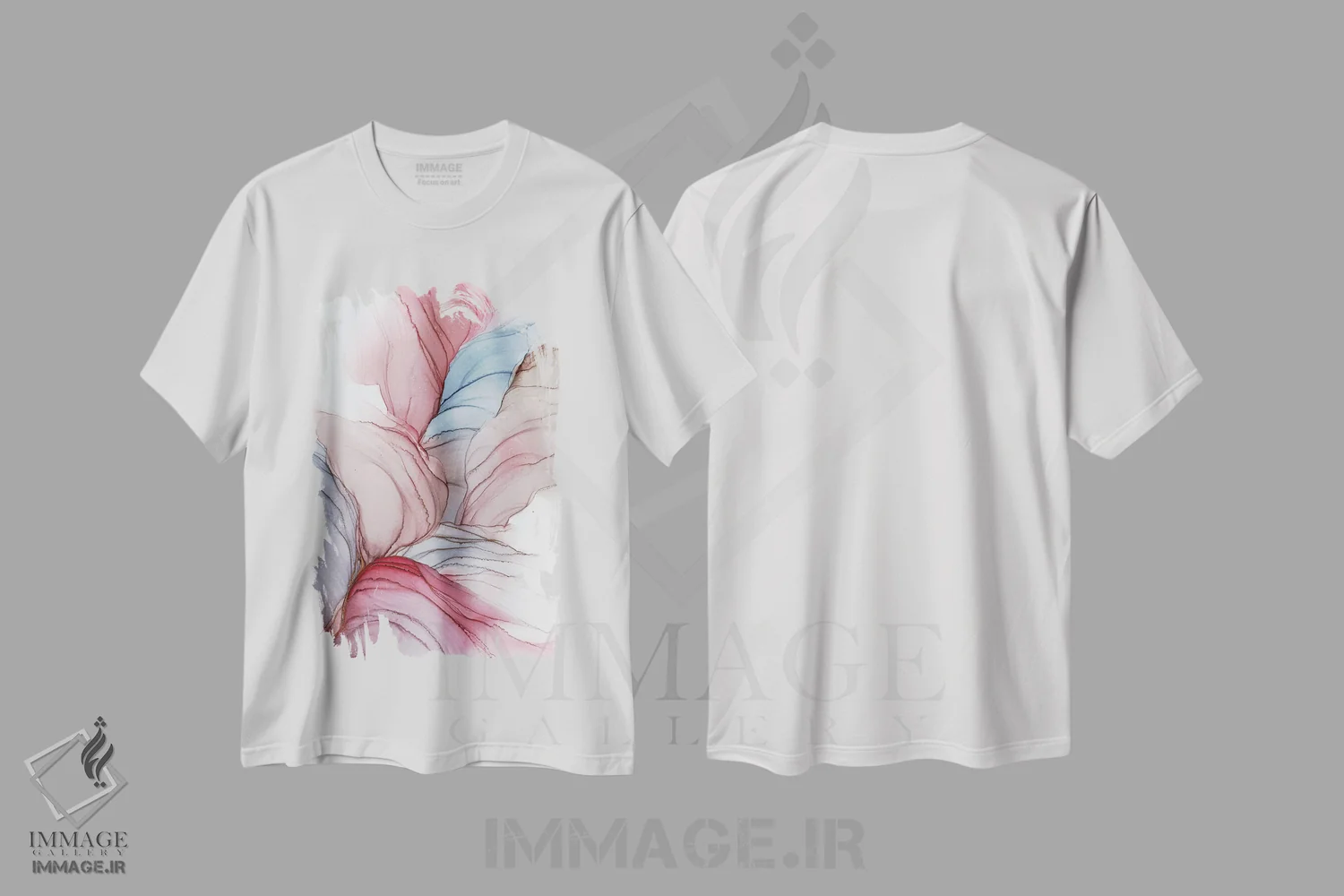 تیشرت سفید طرح دار الهام بخش IV اثر استودیو هنری مونه و مانه | immage.ir