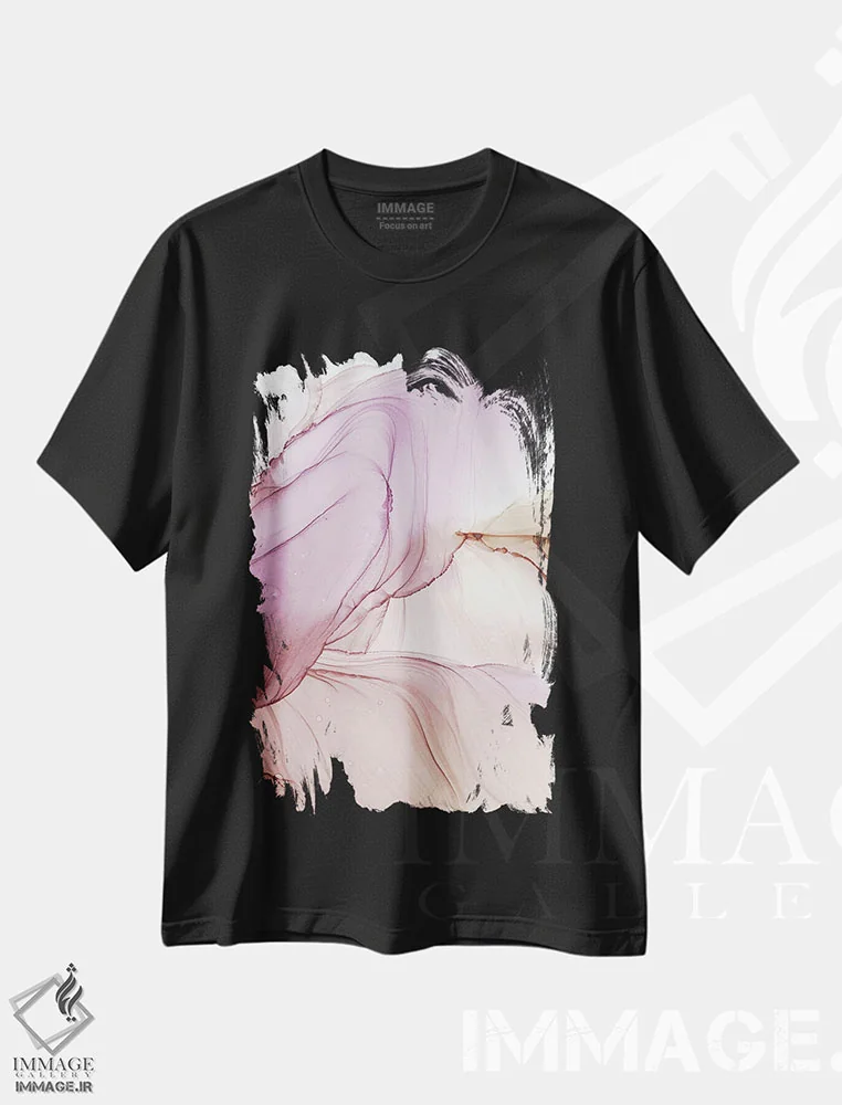 تیشرت مشکی طرح دار الهام بخش IX اثر استودیو هنری مونه و مانه | فروشگاه ایماژ
