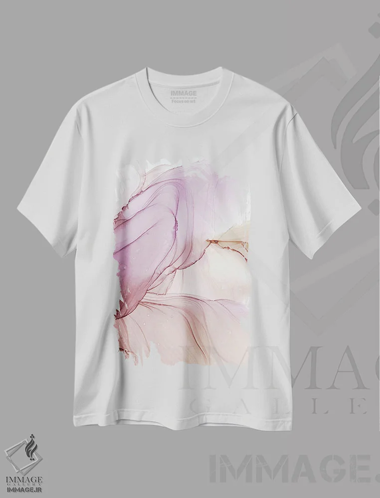 تیشرت سفید طرح دار الهام بخش IX اثر استودیو هنری مونه و مانه | immage.ir