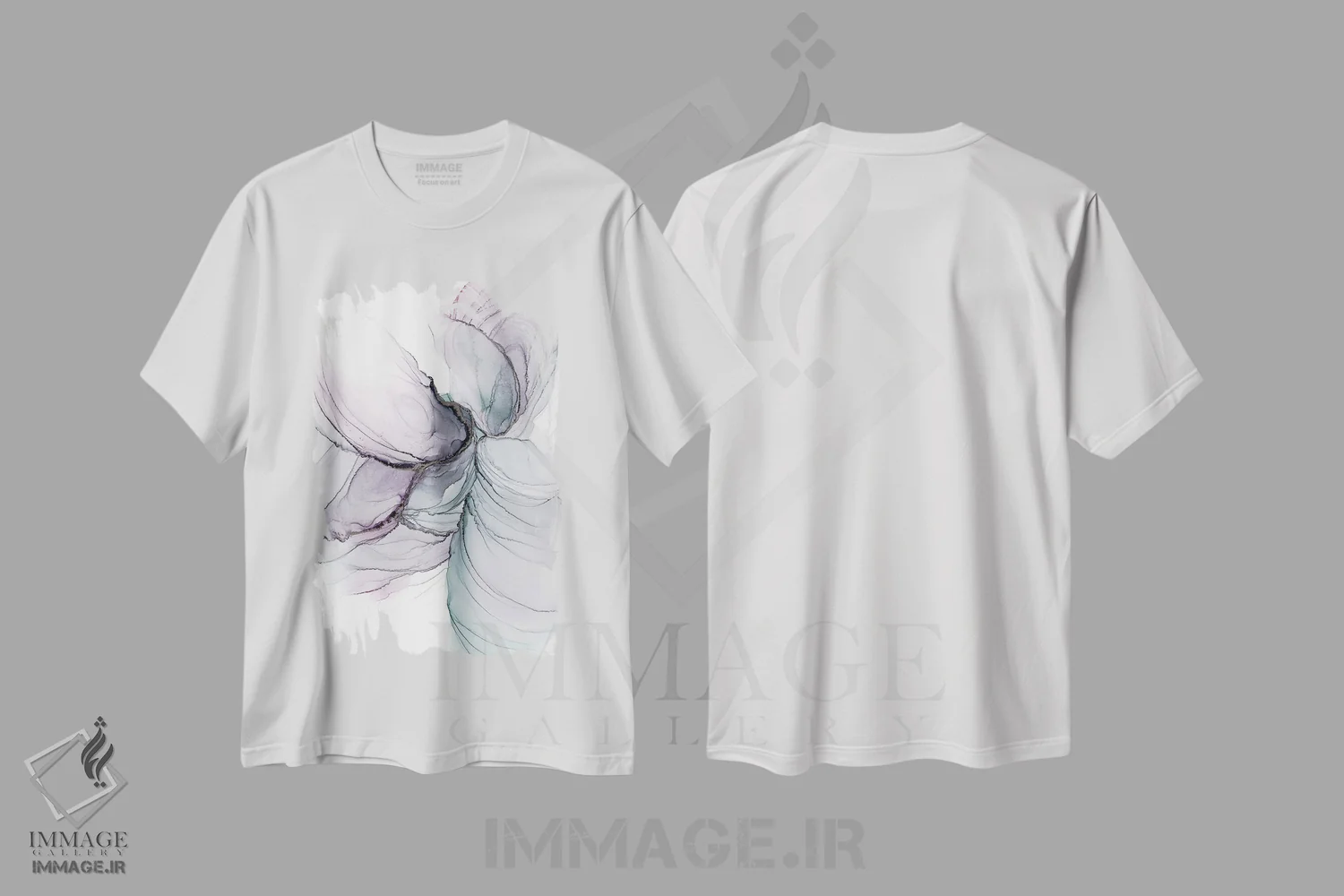 تیشرت سفید طرح دار الهام بخش VII اثر استودیو هنری مونه و مانه | فروشگاه ایماژ