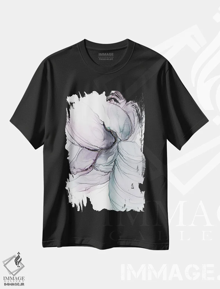 تیشرت مشکی طرح دار الهام بخش VII اثر استودیو هنری مونه و مانه | immage.ir