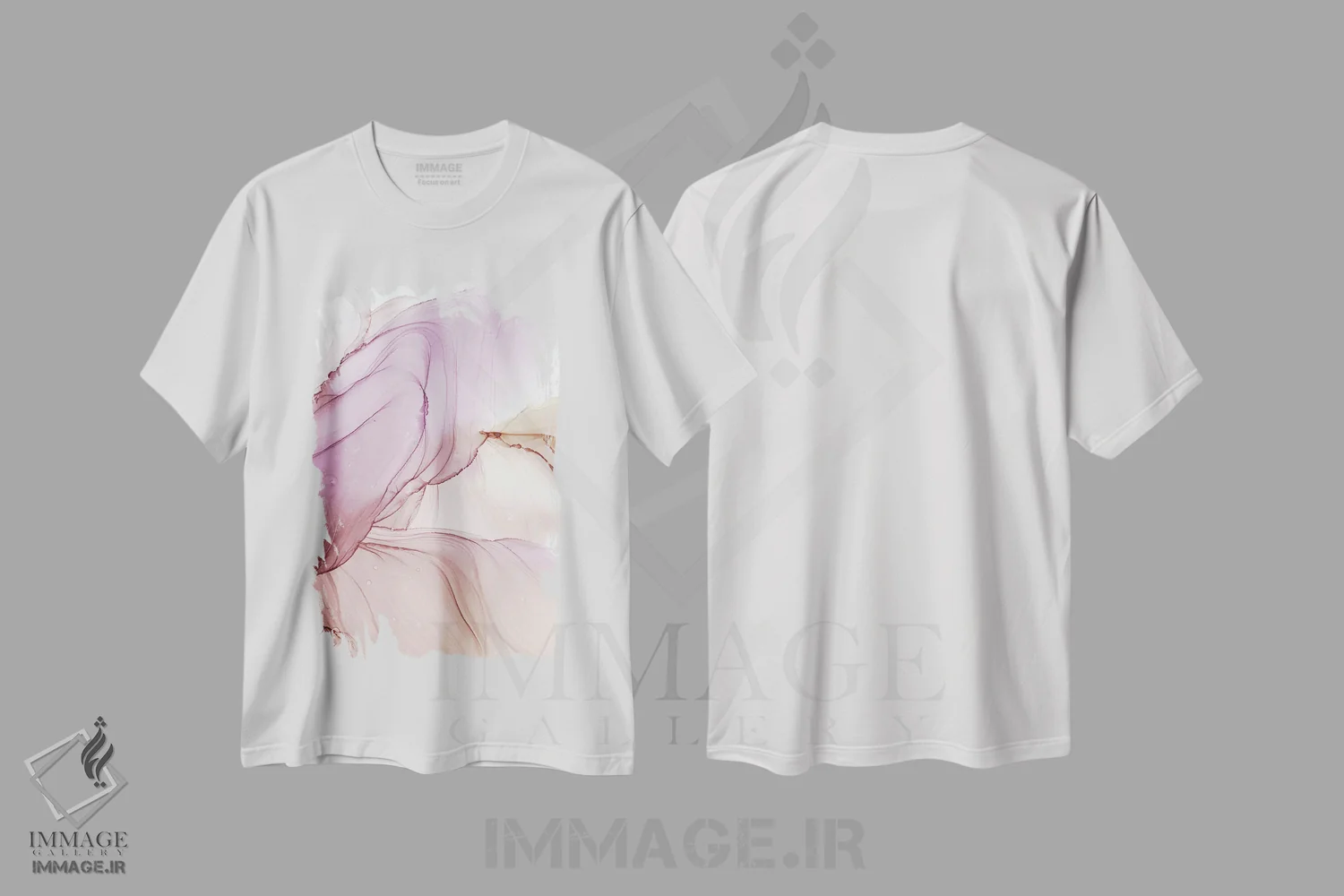 تیشرت سفید طرح دار الهام بخش IX اثر استودیو هنری مونه و مانه | immage.ir
