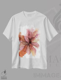 تیشرت سفید طرح دار گل زنجبیلی اثر استودیو هنری مونه و مانه | immage.ir