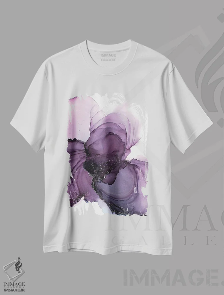 تیشرت سفید طرح دار اسطوخودوس III اثر استودیو هنری مونه و مانه | immage.ir
