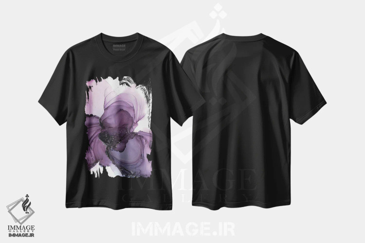 تیشرت مشکی طرح دار اسطوخودوس III اثر استودیو هنری مونه و مانه | فروشگاه ایماژ