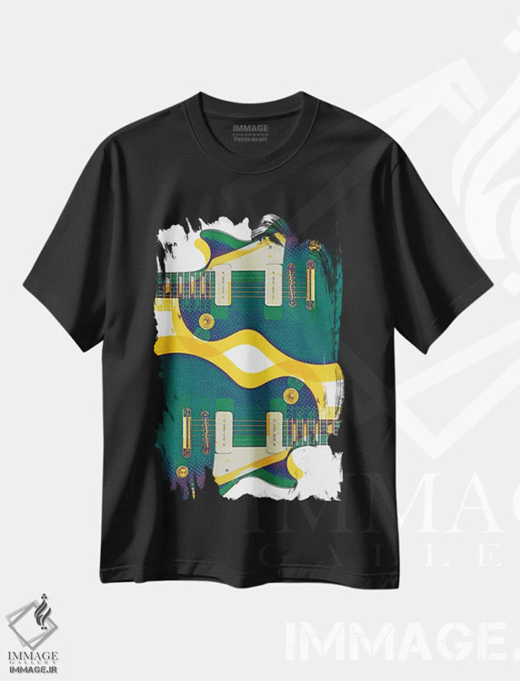 تیشرت مشکی طرح دار صخره III، هنر دیجیتال اثر استودیوی هنر قدیم | فروشگاه ایماژ